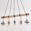 Koyoto Hanglamp, Kogellampje, Hanglamp Amber, Duidelijk, Rookkleurig, 5-lichts