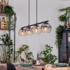 Ripoll Hanglamp, Kogellampje, Hanglamp Amber, Duidelijk, Rookkleurig, 4-lichts