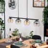 Ripoll Hanglamp, Kogellampje, Hanglamp Amber, Duidelijk, Rookkleurig, 4-lichts