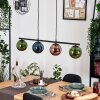 Gastor Hanglamp, Kogellampje, Hanglamp Blauw, Groen, Koperkleurig, 4-lichts