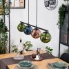 Gastor Hanglamp, Kogellampje, Hanglamp Blauw, Groen, Koperkleurig, 4-lichts