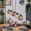 Gastor Hanglamp, Kogellampje, Hanglamp Amber, Rookkleurig, 5-lichts