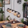 Gastor Hanglamp, Kogellampje, Hanglamp Amber, Duidelijk, Rookkleurig, 5-lichts