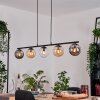 Gastor Hanglamp, Kogellampje, Hanglamp Amber, Duidelijk, Rookkleurig, 5-lichts
