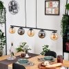 Gastor Hanglamp, Kogellampje, Hanglamp Amber, Rookkleurig, 5-lichts
