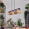 Gastor Hanglamp, Kogellampje, Hanglamp Amber, Rookkleurig, 5-lichts