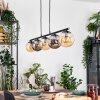 Gastor Hanglamp, Kogellampje, Hanglamp Amber, Rookkleurig, 5-lichts