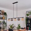Ripoll Hanglamp, Kogellampje, Hanglamp Amber, Rookkleurig, 5-lichts