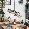 Ripoll Hanglamp, Kogellampje, Hanglamp Amber, Rookkleurig, 5-lichts