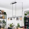 Ripoll Hanglamp, Kogellampje, Hanglamp Amber, Duidelijk, Rookkleurig, 5-lichts