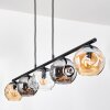 Ripoll Hanglamp, Kogellampje, Hanglamp Amber, Duidelijk, Rookkleurig, 5-lichts