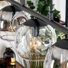 Ripoll Hanglamp, Kogellampje, Hanglamp Amber, Duidelijk, Rookkleurig, 5-lichts