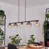 Ripoll Hanglamp, Kogellampje, Hanglamp Amber, Duidelijk, Rookkleurig, 5-lichts