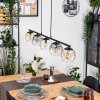 Ripoll Hanglamp, Kogellampje, Hanglamp Amber, Duidelijk, Rookkleurig, 5-lichts