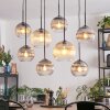 Koyoto Hanglamp, Kogellampje, Hanglamp Amber, Duidelijk, Rookkleurig, 8-lichts