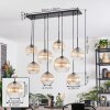 Koyoto Hanglamp, Kogellampje, Hanglamp Amber, Duidelijk, 8-lichts