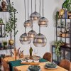 Koyoto Hanglamp, Kogellampje, Hanglamp Duidelijk, Rookkleurig, 6-lichts