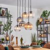Koyoto Hanglamp, Kogellampje, Hanglamp Amber, Duidelijk, Rookkleurig, 6-lichts
