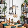 Koyoto Hanglamp, Kogellampje, Hanglamp Amber, Duidelijk, Rookkleurig, 6-lichts