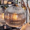 Koyoto Hanglamp, Kogellampje, Hanglamp Amber, Duidelijk, Rookkleurig, 6-lichts