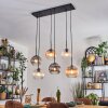 Koyoto Hanglamp, Kogellampje, Hanglamp Amber, Duidelijk, Rookkleurig, 6-lichts
