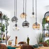 Koyoto Hanglamp, Kogellampje, Hanglamp Amber, Duidelijk, Rookkleurig, 6-lichts