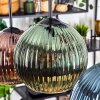 Koyoto Hanglamp, Kogellampje, Hanglamp Blauw, Groen, Koperkleurig, 6-lichts