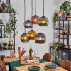 Koyoto Hanglamp, Kogellampje, Hanglamp Blauw, Goud, Groen, Koperkleurig, 6-lichts