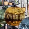 Koyoto Hanglamp, Kogellampje, Hanglamp Blauw, Goud, Groen, Koperkleurig, 6-lichts
