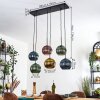 Koyoto Hanglamp, Kogellampje, Hanglamp Blauw, Goud, Groen, Koperkleurig, 6-lichts