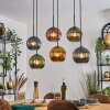 Koyoto Hanglamp, Kogellampje, Hanglamp Blauw, Goud, Groen, Koperkleurig, 6-lichts
