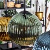 Koyoto Hanglamp, Kogellampje, Hanglamp Blauw, Goud, Groen, 6-lichts