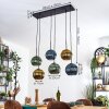 Koyoto Hanglamp, Kogellampje, Hanglamp Blauw, Goud, Groen, 6-lichts