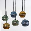 Koyoto Hanglamp, Kogellampje, Hanglamp Blauw, Goud, Groen, 6-lichts