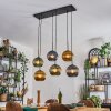 Koyoto Hanglamp, Kogellampje, Hanglamp Blauw, Goud, Groen, 6-lichts