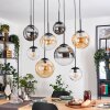 Gastor Hanglamp, Kogellampje, Hanglamp Amber, Duidelijk, Rookkleurig, 8-lichts