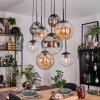 Gastor Hanglamp, Kogellampje, Hanglamp Amber, Duidelijk, Rookkleurig, 8-lichts