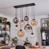 Gastor Hanglamp, Kogellampje, Hanglamp Amber, Duidelijk, Rookkleurig, 8-lichts