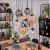 Gastor Hanglamp, Kogellampje, Hanglamp Amber, Duidelijk, Rookkleurig, 8-lichts