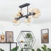 Koyoto Plafondlamp, Kogellampje Amber, Duidelijk, 6-lichts