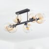 Koyoto Plafondlamp, Kogellampje Amber, Duidelijk, 6-lichts