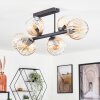 Koyoto Plafondlamp, Kogellampje Amber, Duidelijk, 6-lichts