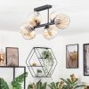 Koyoto Plafondlamp, Kogellampje Amber, Duidelijk, 6-lichts