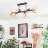 Koyoto Plafondlamp, Kogellampje Amber, Duidelijk, 6-lichts