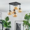 Ripoll Plafondlamp, Kogellampje Amber, 5-lichts