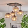 Koyoto Plafondlamp, Kogellampje 37 cm Duidelijk, Rookkleurig, 5-lichts
