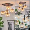 Koyoto Plafondlamp, Kogellampje 37 cm Amber, Duidelijk, 5-lichts