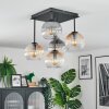 Koyoto Plafondlamp, Kogellampje 37 cm Amber, Duidelijk, Rookkleurig, 5-lichts