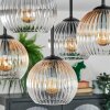 Koyoto Plafondlamp, Kogellampje 37 cm Amber, Duidelijk, Rookkleurig, 5-lichts