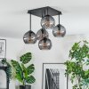 Koyoto Plafondlamp, Kogellampje 37 cm Rookkleurig, 5-lichts